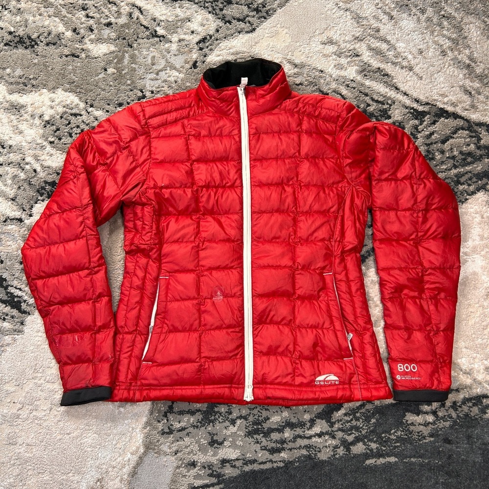 Golite Demaree Canyon 800 Down Jacket Women Small Red Puffer‎ Insulated Full Zip